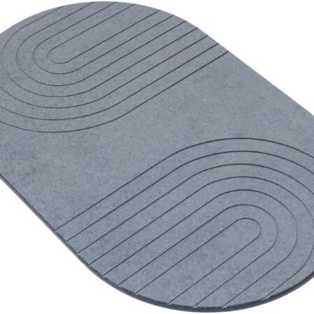 Dark gray diatomaceous earth stone mat