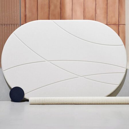 Oval diatomaceous earth stone mat