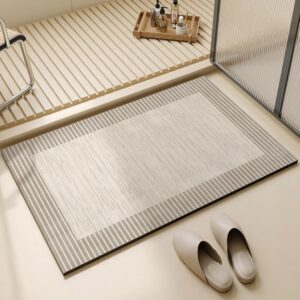 Stain-resistant, quick-drying diatomaceous earth mat