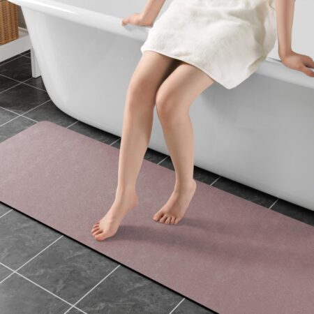 Pink long-style diatomaceous earth mat
