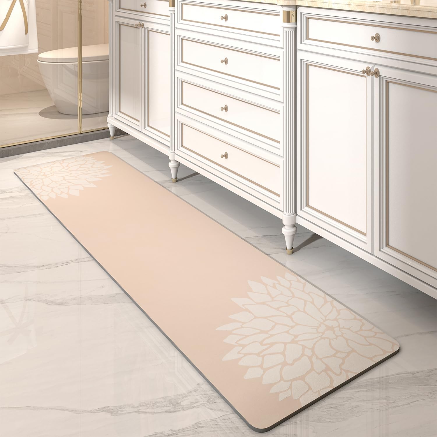 Long, narrow non-slip diatomaceous earth mat