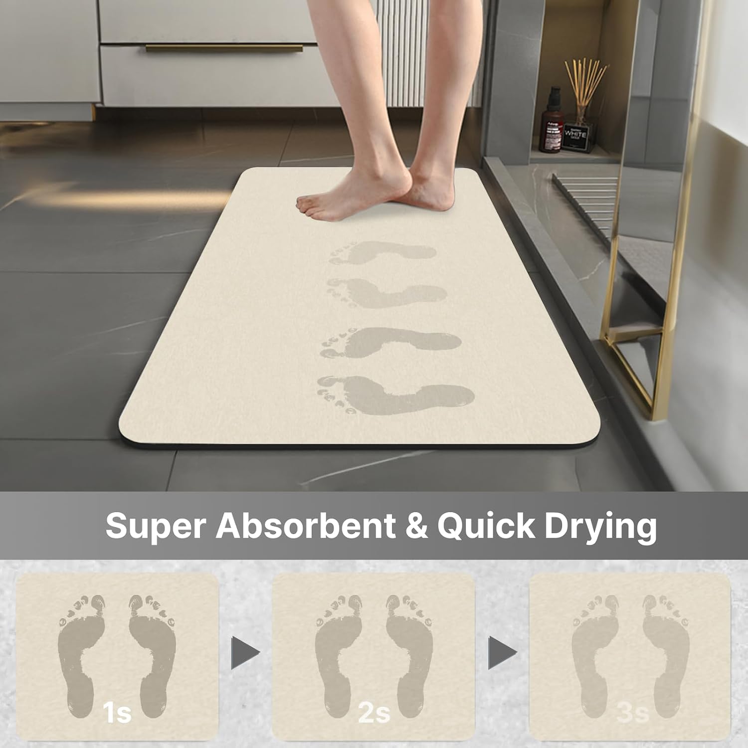 Diatomaceous earth mat with rubber base - Image 2