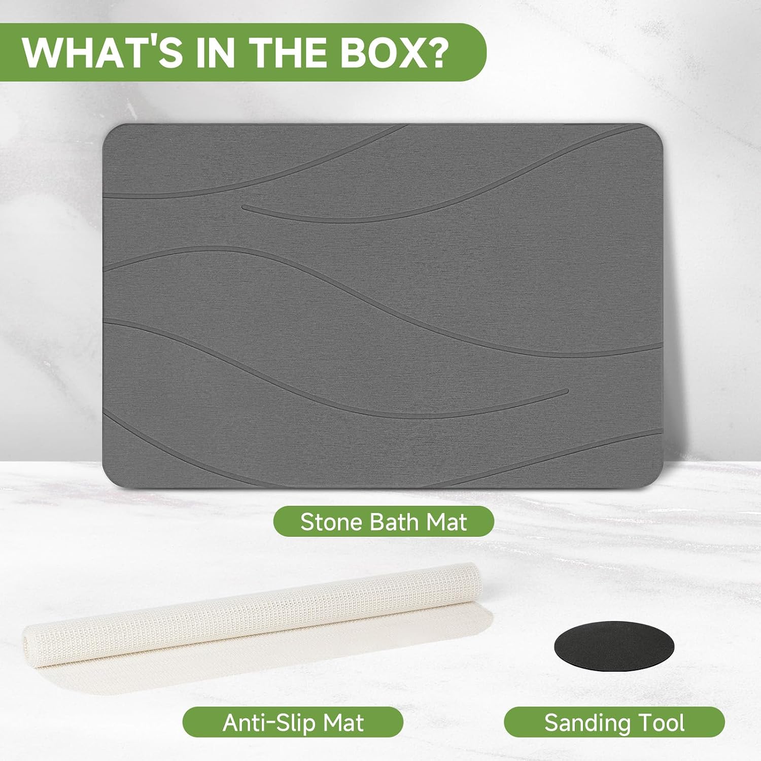 Quick-drying diatomaceous earth stone mat - Image 2