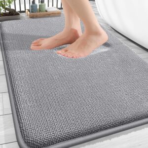 Thick Grey Memory Foam Bath Mat