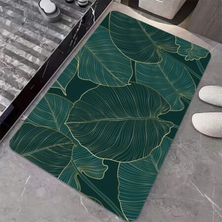 Diatomaceous earth bath mat